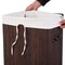 72L Wicker Laundry Hamper with Removable Cotton Bag and Lid and Large Clothes Storage Basket